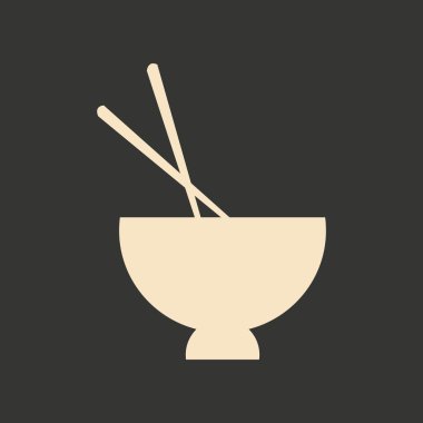 Düz gölge simgesi ve mobil uygulama miso çorbası ile