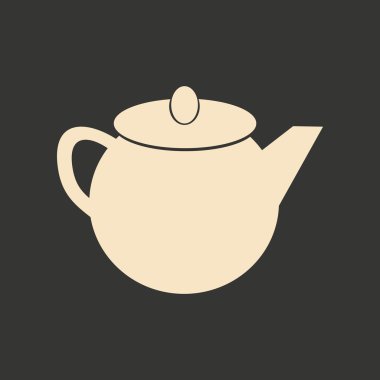 Düz gölge simgesi ve mobil uygulama Japon çay