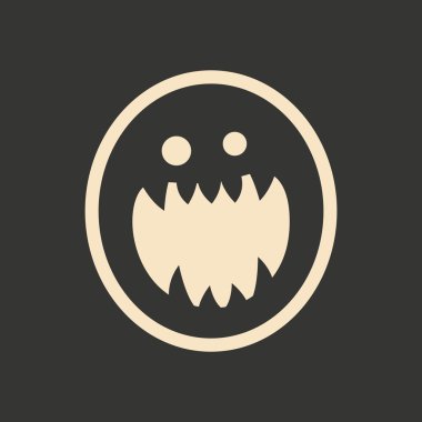 Düz siyah ve beyaz mobil uygulama vampir