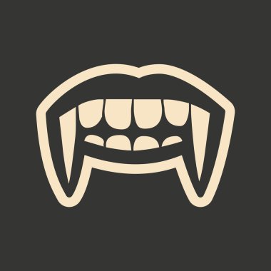 Düz siyah ve beyaz mobil uygulama vampir