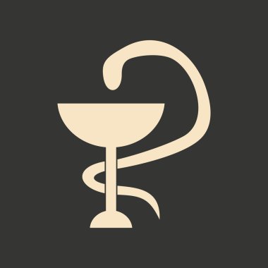 Düz siyah ve beyaz mobil uygulama logo ambulansta