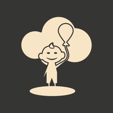 Düz siyah ve beyaz mobil uygulama çocuk oyunda