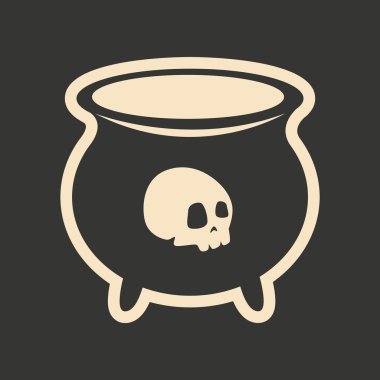 Düz siyah ve beyaz mobil uygulama kazan iksiri