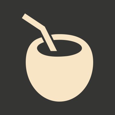 Düz siyah ve beyaz mobil uygulama kokteyl