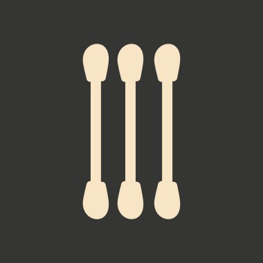 Düz siyah ve beyaz mobil uygulama pamuk temizleme bezi içinde