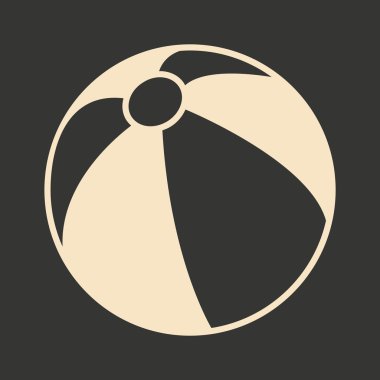 Düz siyah ve beyaz mobil uygulama plaj topu