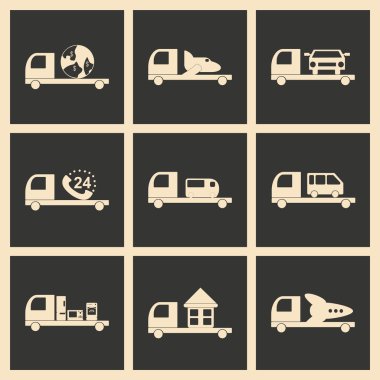 Düz siyah ve beyaz konsept mobil uygulama hızlı teslimat içinde