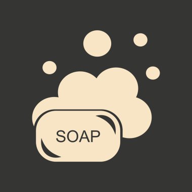 Düz siyah ve beyaz mobil uygulama Katı sabun