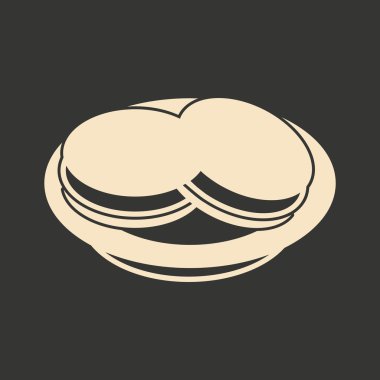 Düz siyah ve beyaz mobil uygulama dondurmalı sandviç