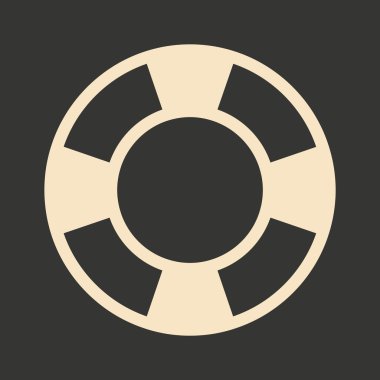 Düz siyah ve beyaz mobil uygulama lifebuoy