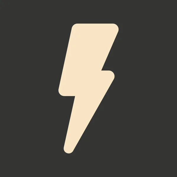Flat in black and white mobile application lightning — Stock Vector