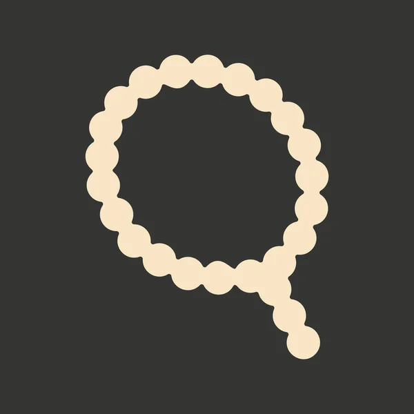 Plat en noir et blanc application mobile rosaire — Image vectorielle