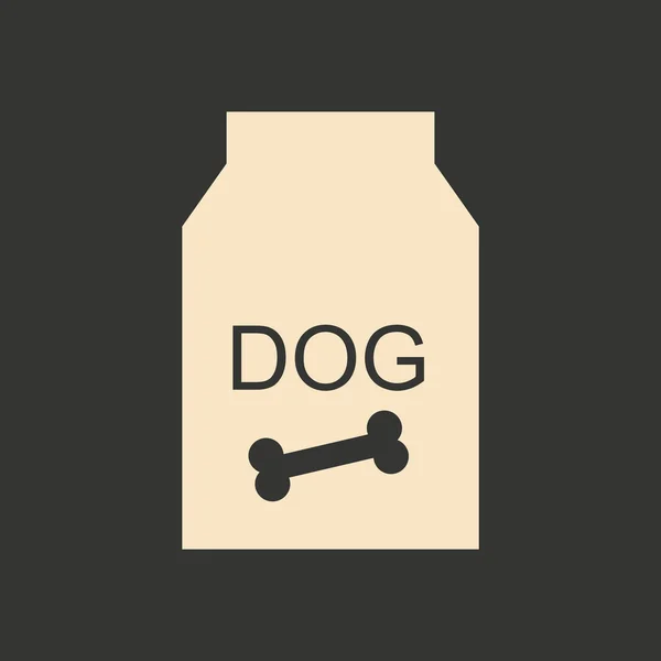 Appartamento in bianco e nero mobile applicazione cibo per cani — Vettoriale Stock