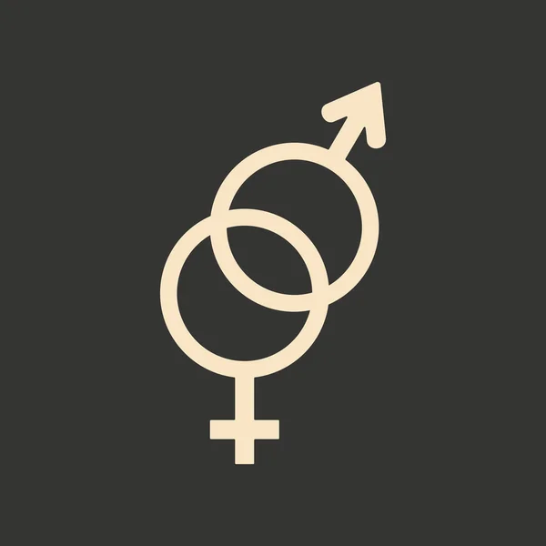 Плоская с теневой иконкой и сексуальными знаками мобильного приложения — стоковый вектор