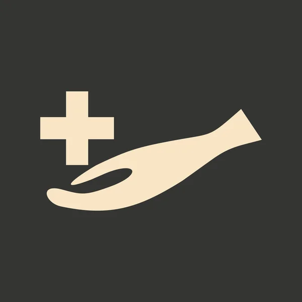 Плаский в чорно-білому мобільному додатку логотип швидкої допомоги — стоковий вектор