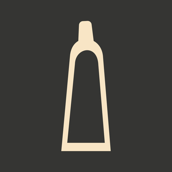 Плоская черно-белая мобильная зубная паста
