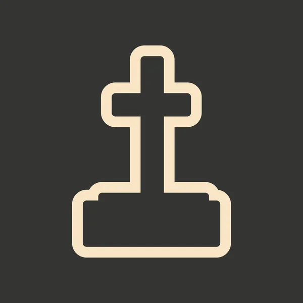 Плоская в черно-белом мобильном приложении могила — стоковый вектор