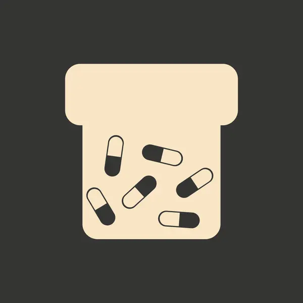 Plat en noir et blanc application mobile tube vitamines — Image vectorielle