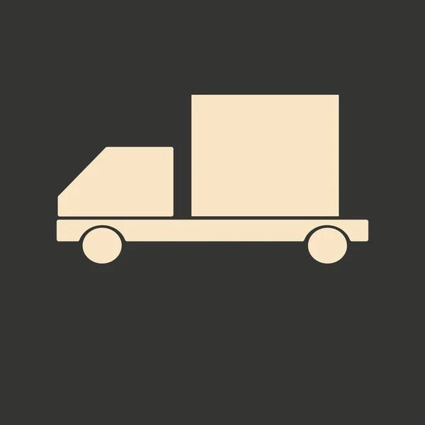 Apartamento em carro de entrega de aplicativos móveis preto e branco — Vetor de Stock