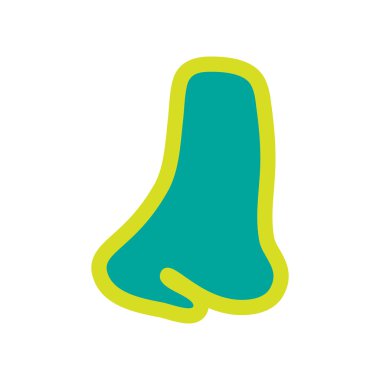 Düz stil insan burnu simgesi