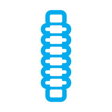 Beyaz arka plan insan sırtta düz simgesi