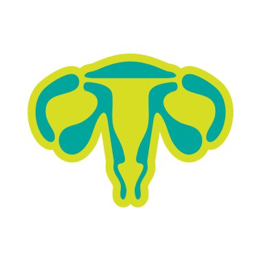 Kadının vajina içinde düz stil simgesi