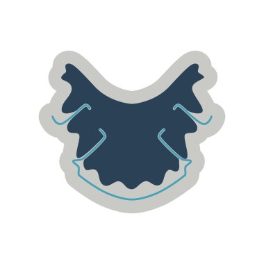 Diş çürüğü düz stilde simgesi