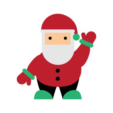 uzun gölge Noel Baba ile düz simgesi