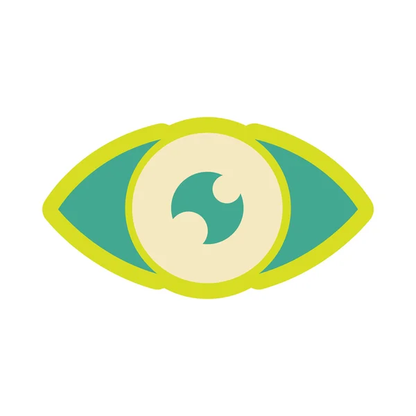 Icon of human eye in flat style — Stock Vector