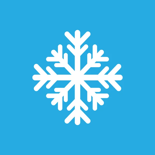 Flaches Symbol auf stilvollem Hintergrund Winterschneeflocke — Stockvektor