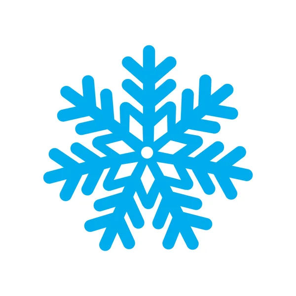 Icono plano con sombra larga copo de nieve de Navidad — Vector de stock