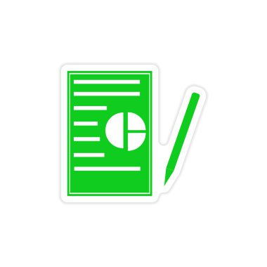 kalem ve kağıt iş kağıtları şık etikette