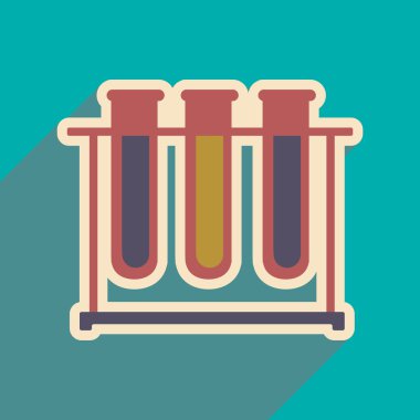 Şişeler için düz stil analizde simgesi