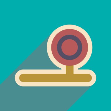 Araç otolaryngologist düz stilde simgesi