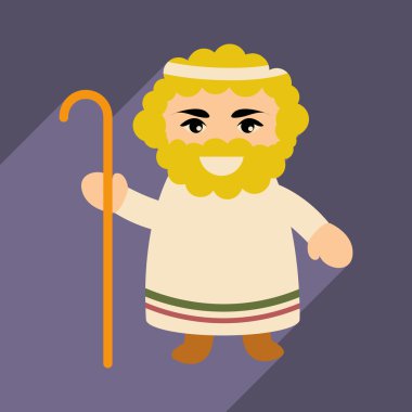 uzun gölge İsa Mesih'in babası ile düz simgesi