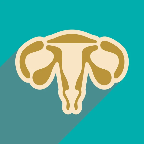 Icon of womans vagina in flat style — Stockvector