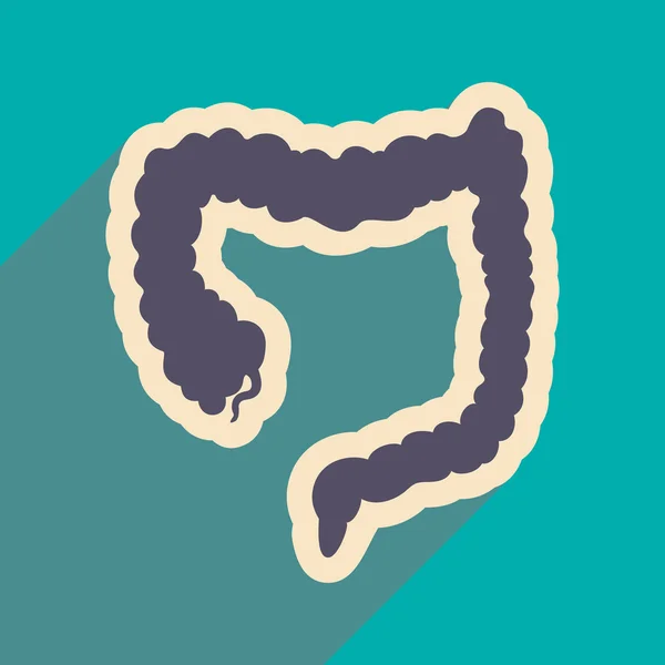 Ícone de duodeno humano em estilo plano — Vetor de Stock