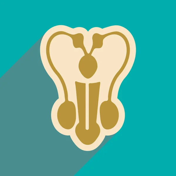 Ícone de homem pénis em estilo plano — Vetor de Stock