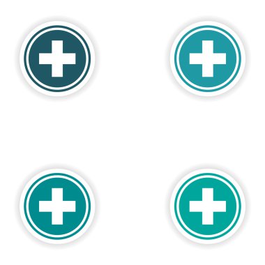 derleme gerçekçi etiket tasarım kağıt tıp logo