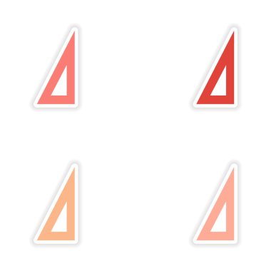 derleme gerçekçi etiket tasarım kağıt cetvel üzerinde