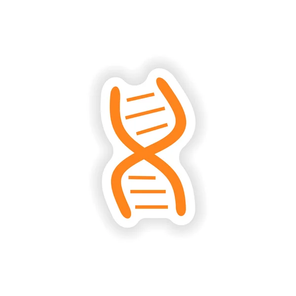 Symbol Aufkleber realistisches Design auf Papier Logo dna — Stockvektor