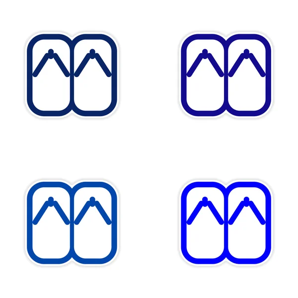 Συνέλευση αυτοκόλλητο ιαπωνική παντόφλες — Διανυσματικό Αρχείο