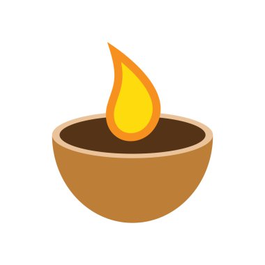 Uzun gölge Hint mum ile modern düz simgesi