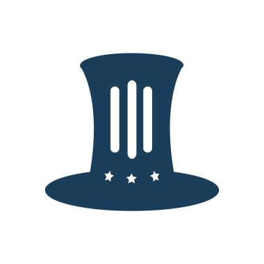 düz beyaz arka plan şapka Lincoln simgesine