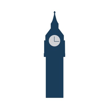 düz beyaz simgesine big Ben arka plan