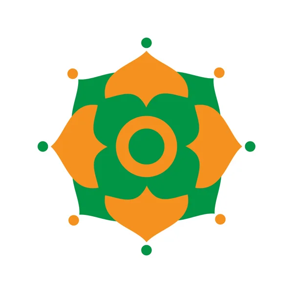 Moderne platte icoon met lange schaduw Indiase bloem — Stockvector