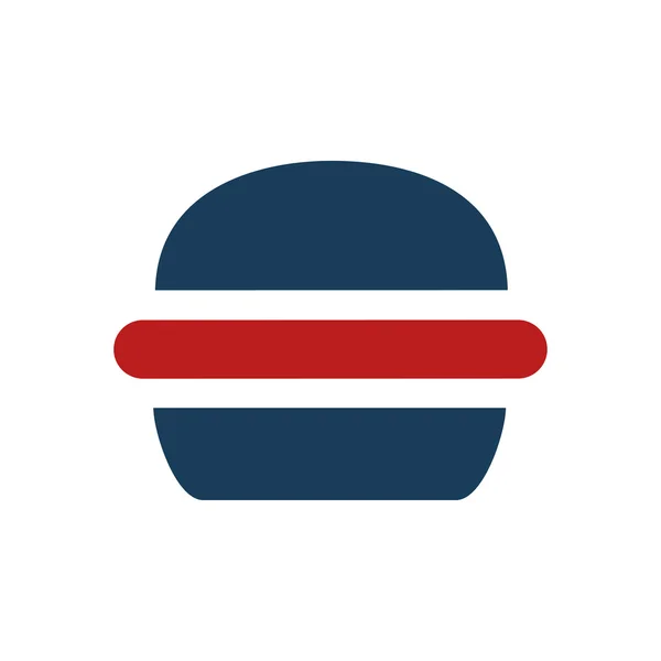 Икона на белом фоне Американский бургер — стоковый вектор