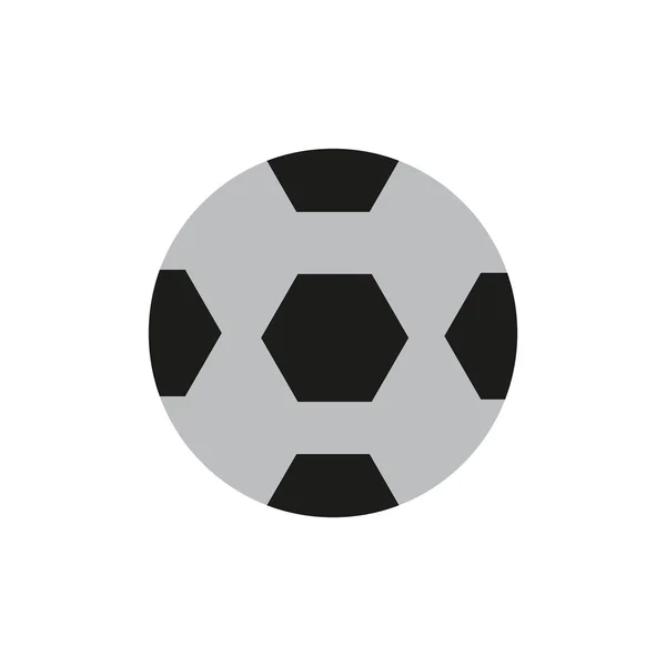 Platte pictogram op witte achtergrond voetbal — Stockvector