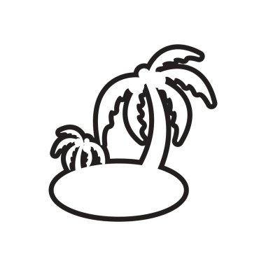 şık siyah-beyaz simge Hint palm