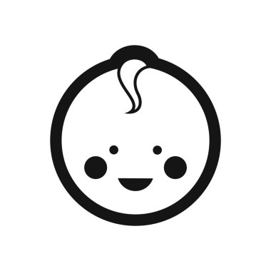 şık siyah-beyaz simge yeni doğmuş çocuk